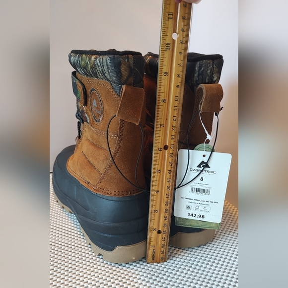 Mens Shoes Ozark Trail Snow Boots Mossy Oak Genuine Suede - Picture 6 of 6